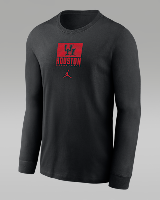 Мужская футболка Houston Basketball Legend Jordan Brand Dri-FIT College Long-Sleeve для баскетбола