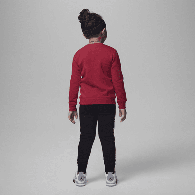 Conjunto de dos piezas para niños talla pequeña Jordan MJ MVP Fleece Crew