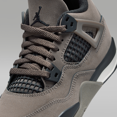 Jordan 4 Retro "Cave Stone and Black" Little Kids' Shoes