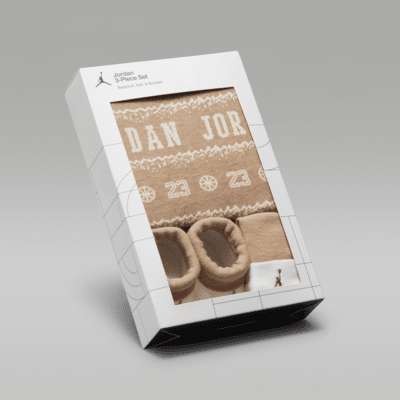 Jordan MJ Holiday 3-Piece Boxed Set Baby Bodysuit Set