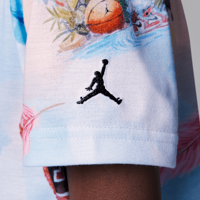 Playera con estampado de flamenco para niños talla pequeña Jordan