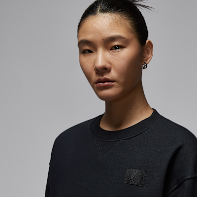 조던 플라이트 플리스 여성 모드 크롭 크루넥 스웻셔츠