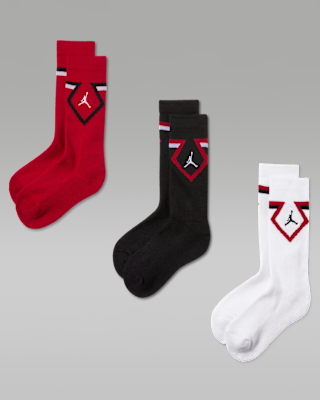 Детские носки Jordan Big Kids' Diamond Crew Socks (3 Pairs)