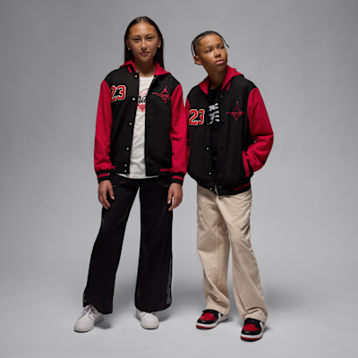 Chamarra bomber de tejido Knit para niños talla grande Jordan