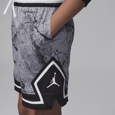 Jordan Dri-FIT Sportshorts mit MJ-Print und diamantförmigen Akzenten (ältere Kinder)