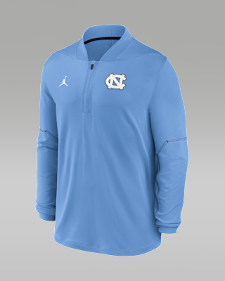 Мужские North Carolina Sideline Jordan Brand Dri-FIT College 1/2-Zip Top