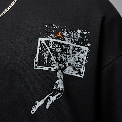 Felpa pullover oversize con cappuccio Jordan Brooklyn – Uomo