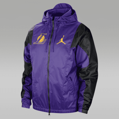 Nike Men's Los Angeles Lakers Yellow Courtside Lightweight Jacket