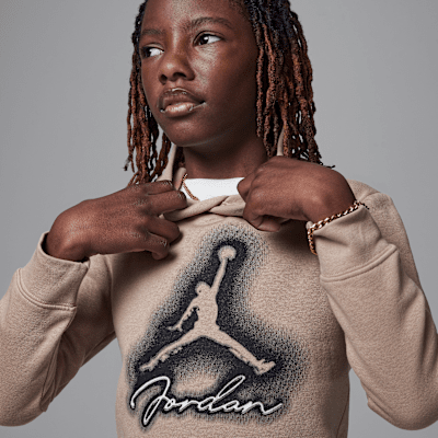 Conjunto de dos piezas de sudadera con gorro sin cierre de tejido Fleece para preescolar Jordan MVP