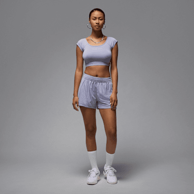Playera de manga corta de tejido Knit cropped para mujer Jordan Sport