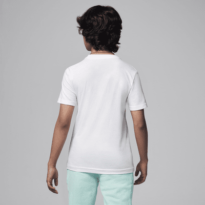 Playera para la cancha con efecto desvanecido para niños talla grande Air Jordan