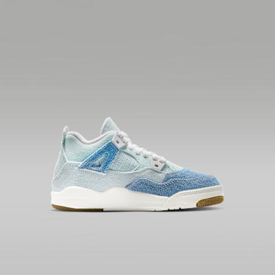 Jordan 4 Retro "Worn Blue" Little Kids' Shoes