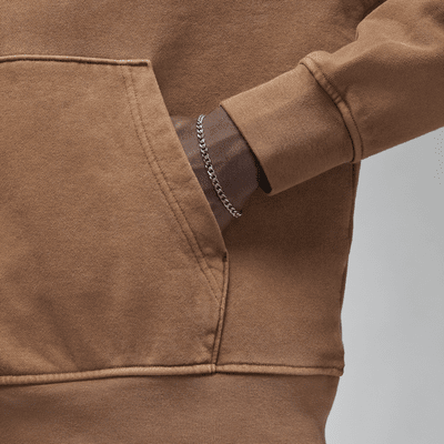 Forvasket Jordan Flight Fleece-pullover-hættetrøje til mænd
