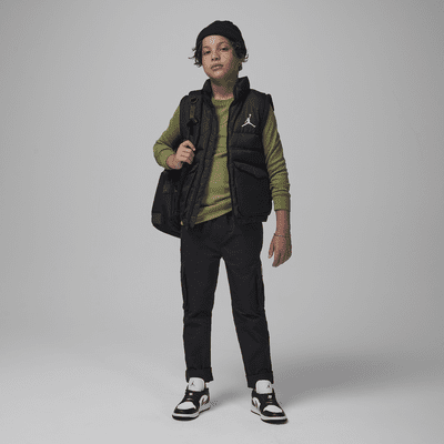 Jordan MJ Essentials Waffle Knit Long Sleeve Tee Big Kids T-Shirt