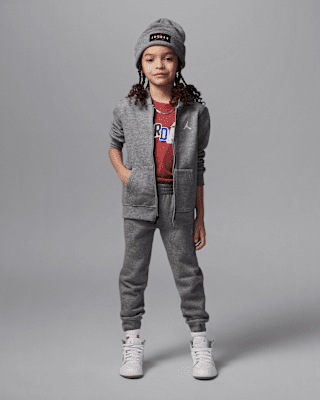 Детское худи Jordan Brooklyn Fleece Little Kids' 2-Piece Full-Zip Hoodie Set