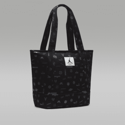 Saco de pano de fibras recicladas resistente à água Jordan Flight Printed Recycled Cotton Carryall Tote (38 L)