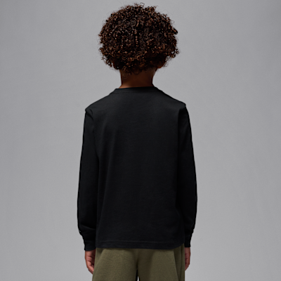 Playera de manga larga Jumpman Drip para niños talla pequeña Jordan