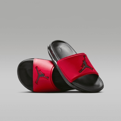 Red and discount black jordan sandals
