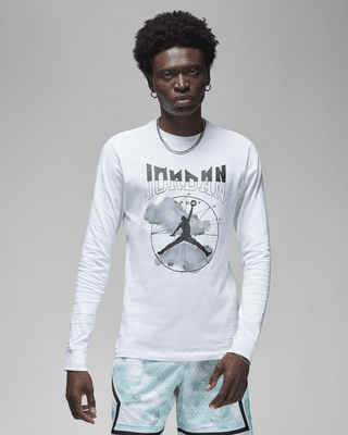 Jordan white long sleeve discount