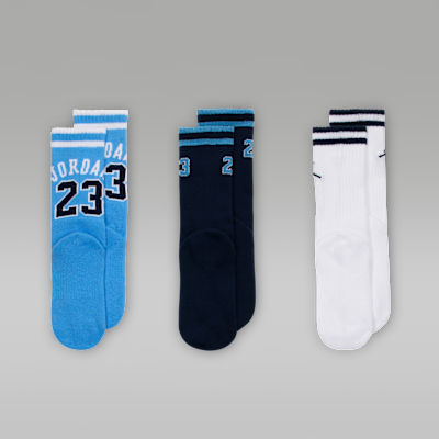 Calcetas universitarias de jersey para niños talla grande (3 pares) Jordan