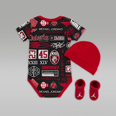 Jordan Essentials Baby Printed 3-Piece Bodysuit Set