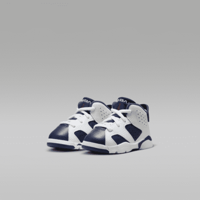 Jordan 6 Retro "White and Midnight Navy" Baby/Toddler Shoes