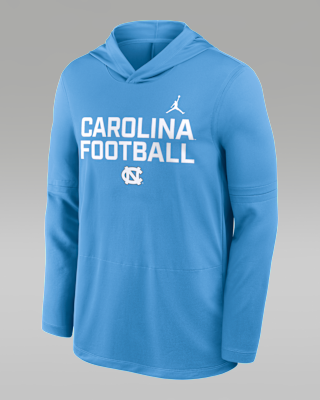 Мужские  North Carolina Sideline Jordan Brand Dri-FIT College Long-Sleeve Hooded Top