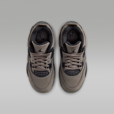 Jordan 4 Retro "Cave Stone and Black" Little Kids' Shoes