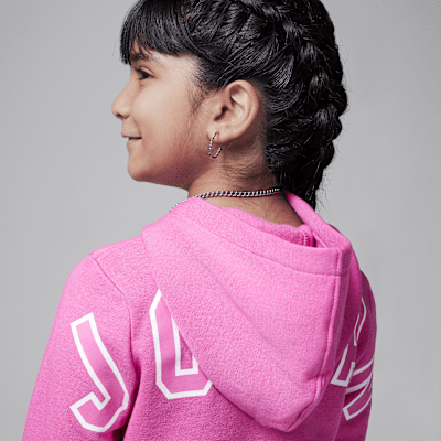 Conjunto de dos piezas de sudadera con gorro sin cierre de tejido Fleece para preescolar Jordan Y2K