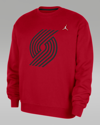 Мужской свитшот Portland Trail Blazers Statement Essentials Jordan NBA Fleece Crew-Neck