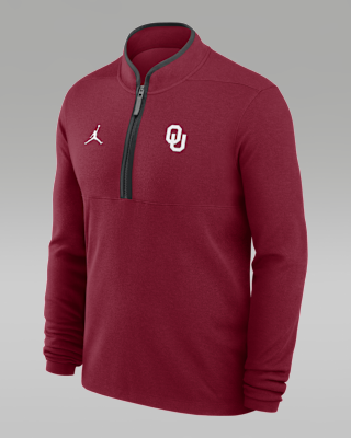 Мужские  Oklahoma Victory Jordan Brand Dri-FIT College 1/2-Zip Long-Sleeve Top