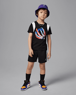 Детские шорты Jordan Little Kids' Bball Fire Mixed 2-Piece Shorts Set