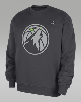 Мужской свитшот Minnesota Timberwolves Statement Essentials Jordan NBA Fleece Crew-Neck