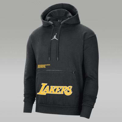 Los Angeles Lakers NIKE NBA Black Showtime Full-Zip Hoodie Jacket Men's  SMALL
