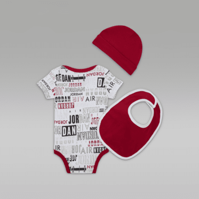 Jordan Printed 3-Piece Box Set Baby 3-Piece Bodysuit Box Set. Nike JP