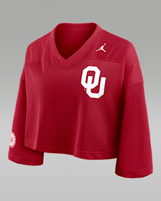 Женские джерси Oklahoma Jersey Jordan Brand Dri-FIT College Cropped Top