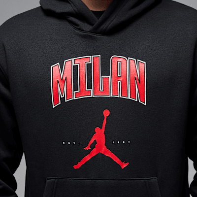 Felpa pullover in fleece con cappuccio Milan Jordan – Uomo