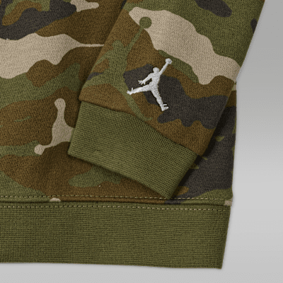 Conjunto de sudadera con gorro sin cierre de tejido Fleece camuflado de dos piezas (12-24 meses) para bebé Jordan MVP