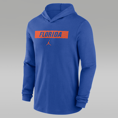 Playera de manga larga universitaria Jordan Dri-FIT con gorro para hombre Florida Gators Sideline