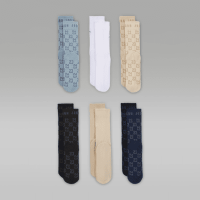 Calcetas para niños talla grande (6 pares) Jordan Monogram Essentials