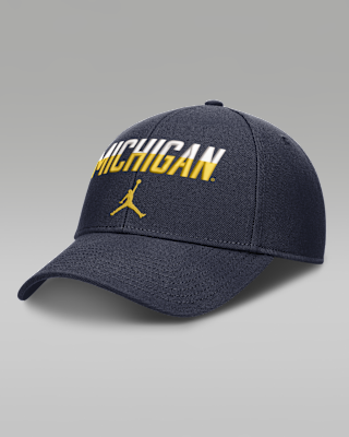 Женские  Michigan Sideline Rise Gameday Jordan Brand Dri-FIT College Trucker Adjustable Hat