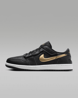 Nike Air Jordan 1 Low sneaker Zwart/Wit/Metallic Gold