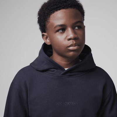 Sudadera con gorro sin cierre de tejido Fleece para niños talla grande Air Jordan