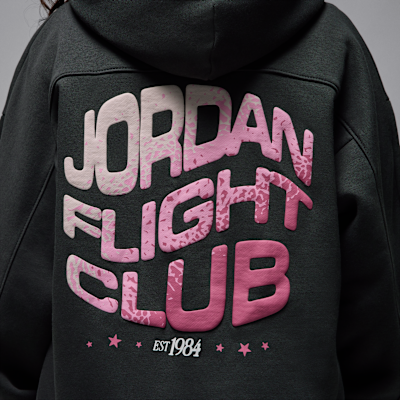 Sudadera con gorro sin cierre de satén oversized para niños talla grande Jordan Jumpman Club