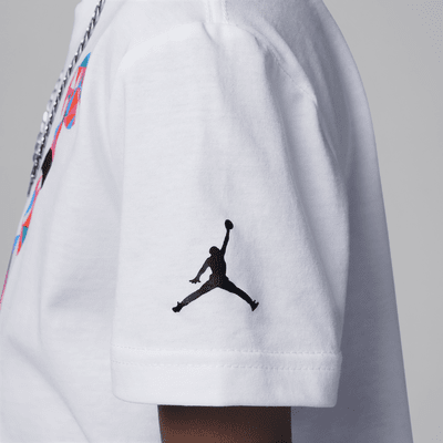 Playera con gráfico para niños talla pequeña Jordan Jumpman Heirloom