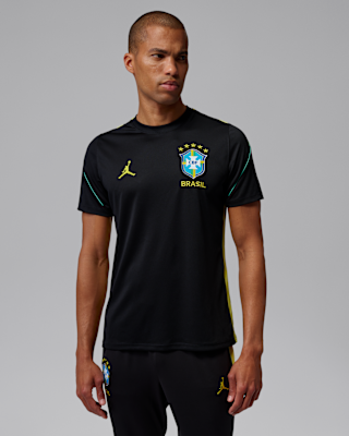 Мужские шорты Brazil Strike Jordan Dri-FIT Soccer Short-Sleeve Knit Top
