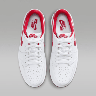 Air Jordan 1 Low OG 'White/Red' Men's Shoes