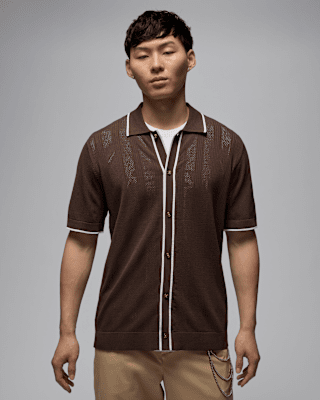 Мужские  Jordan Sport ​Men’s Knit Button-Down Golf Top