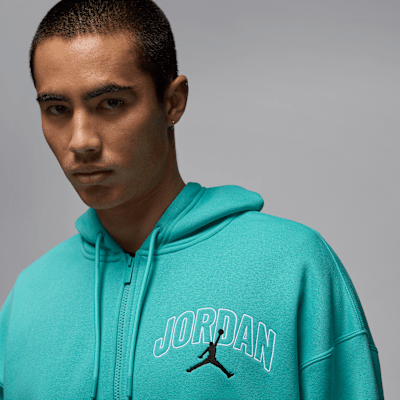 Sweat à capuche et zip oversize Jordan Brooklyn Fleece pour homme