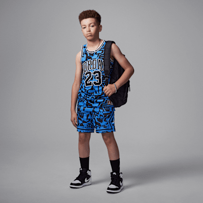 Shorts deportivos Diamond estampados MJ para niños talla grande Jordan Dri-FIT